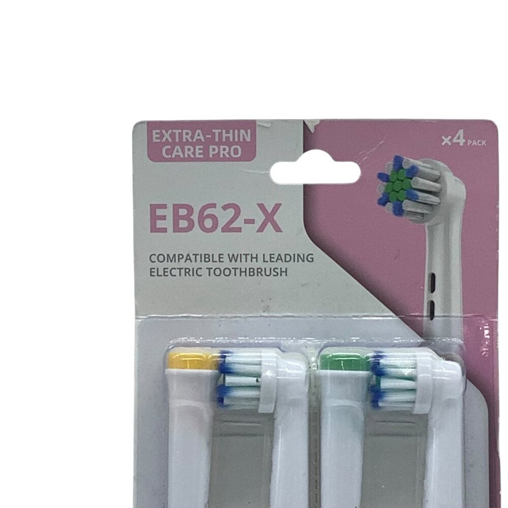 EB62-X Extra-Thin Care Pro‎ Electric Toothbrush Replacement Heads 4-Pack NEW - Picture 2 of 5
